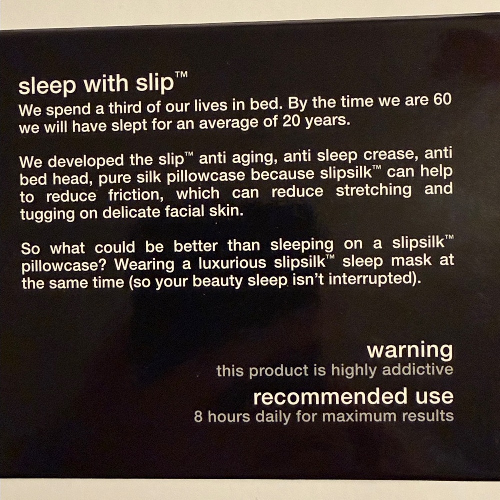 Slip Pure Silk Soft Sleep Eye Mask with Elastic Band, Black - Picture 9 of 9